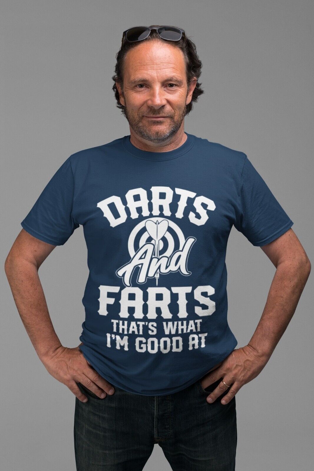 DARTS AND FARTS Funny T-Shirt Man To Oche Gift Darts Team Dad Present Rude T-Shirt