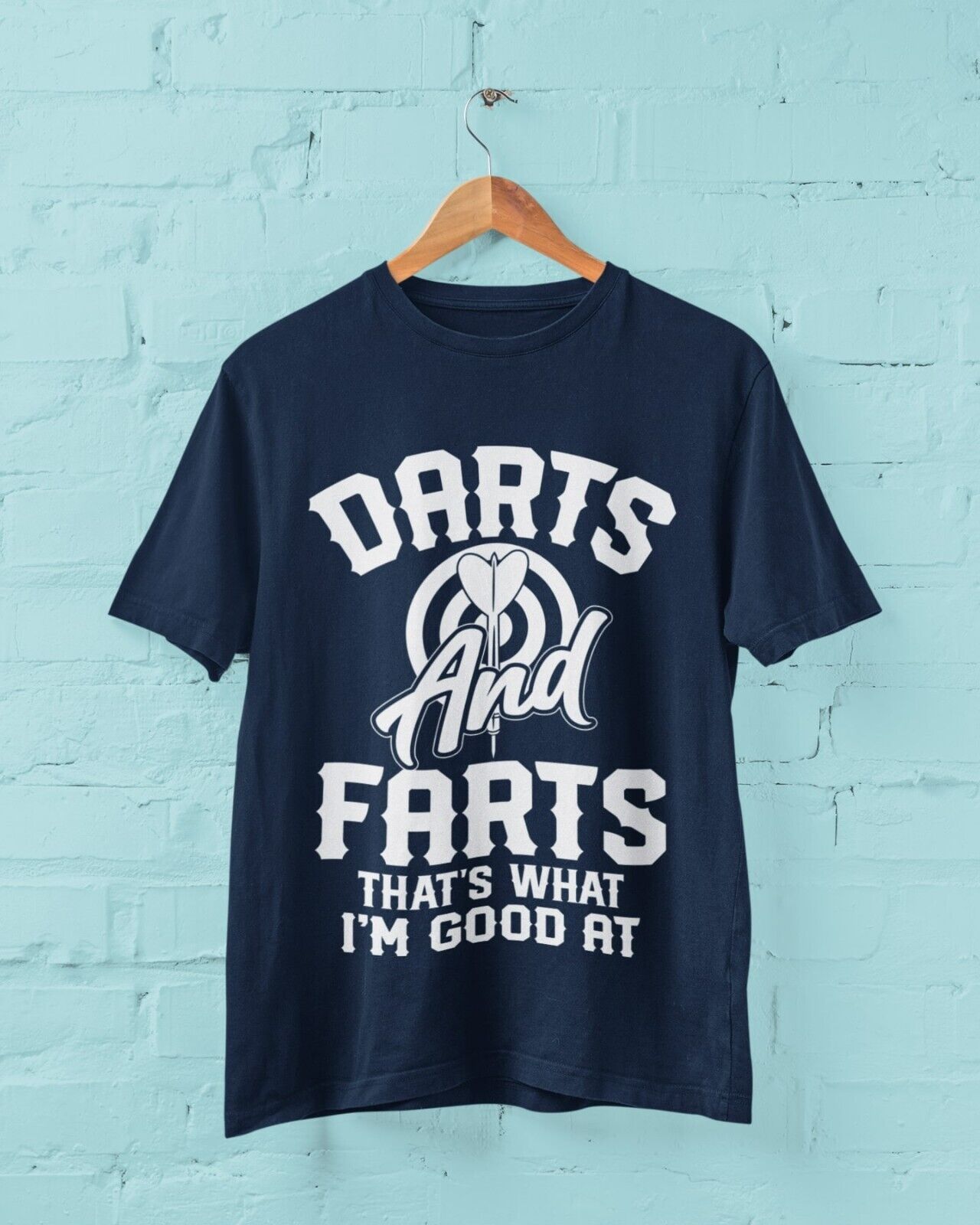 DARTS AND FARTS Funny T-Shirt Man To Oche Gift Darts Team Dad Present Rude T-Shirt