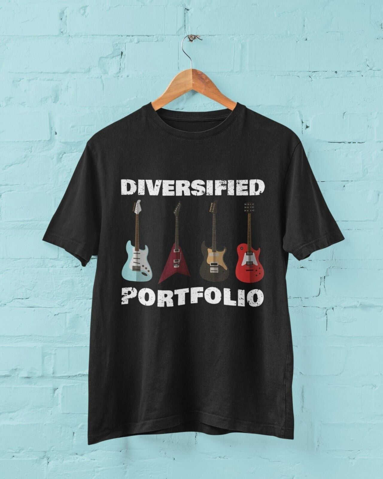 DIVERSIFIED PORTFOLIO Funny Guitar T-Shirt Guitarist Gift Guitars Musician T-Shirt
