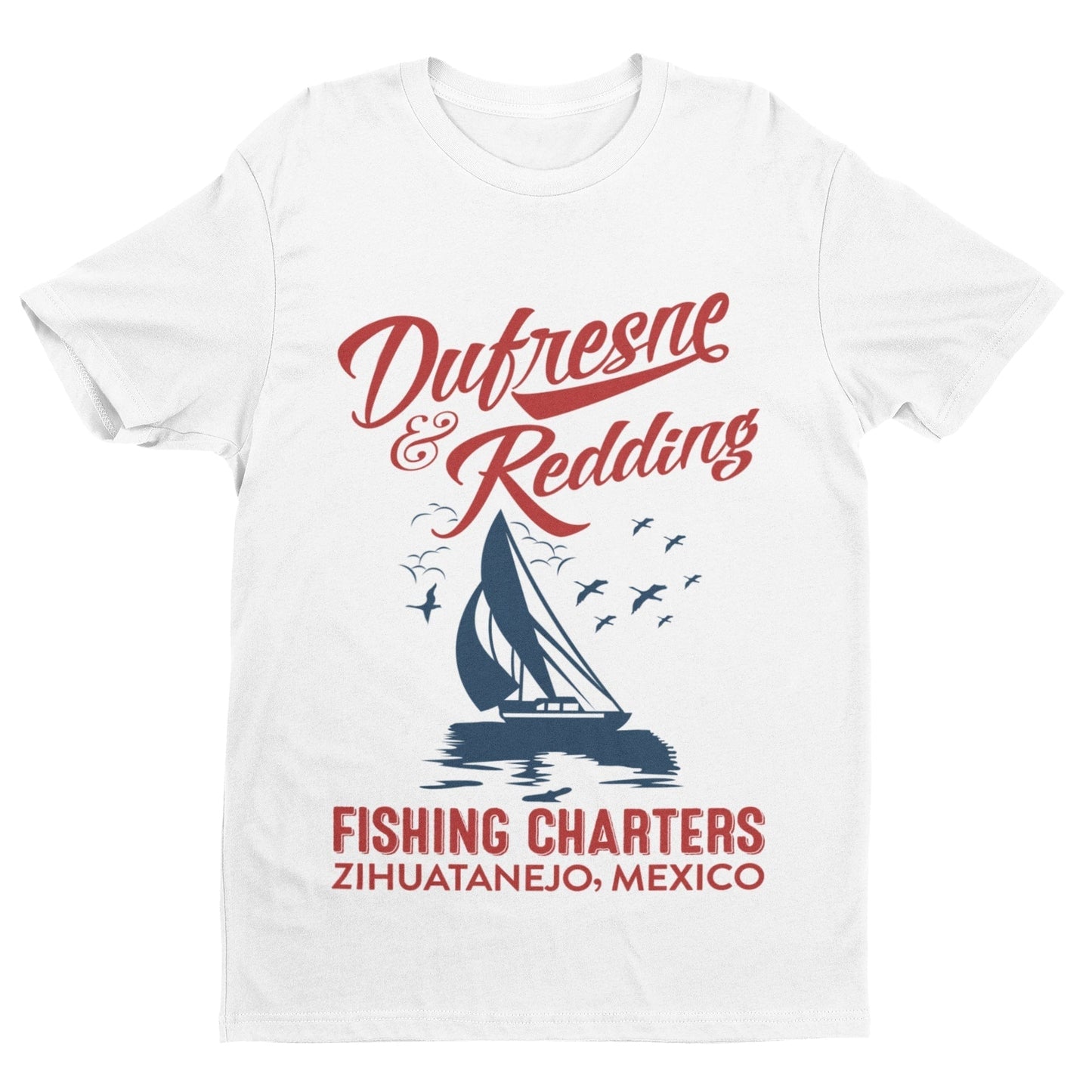 Dufresne & Redding Fishing Charters Retro T-Shirt Andy Red Redemption Shawshank T-Shirt Gift