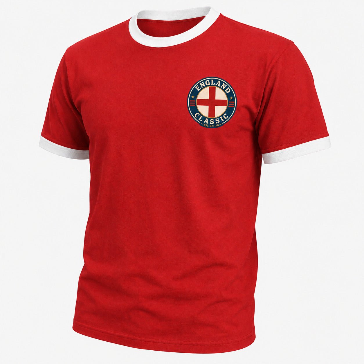 England Country Ringer T-Shirt – Unisex Retro Contrast Trim Tee
