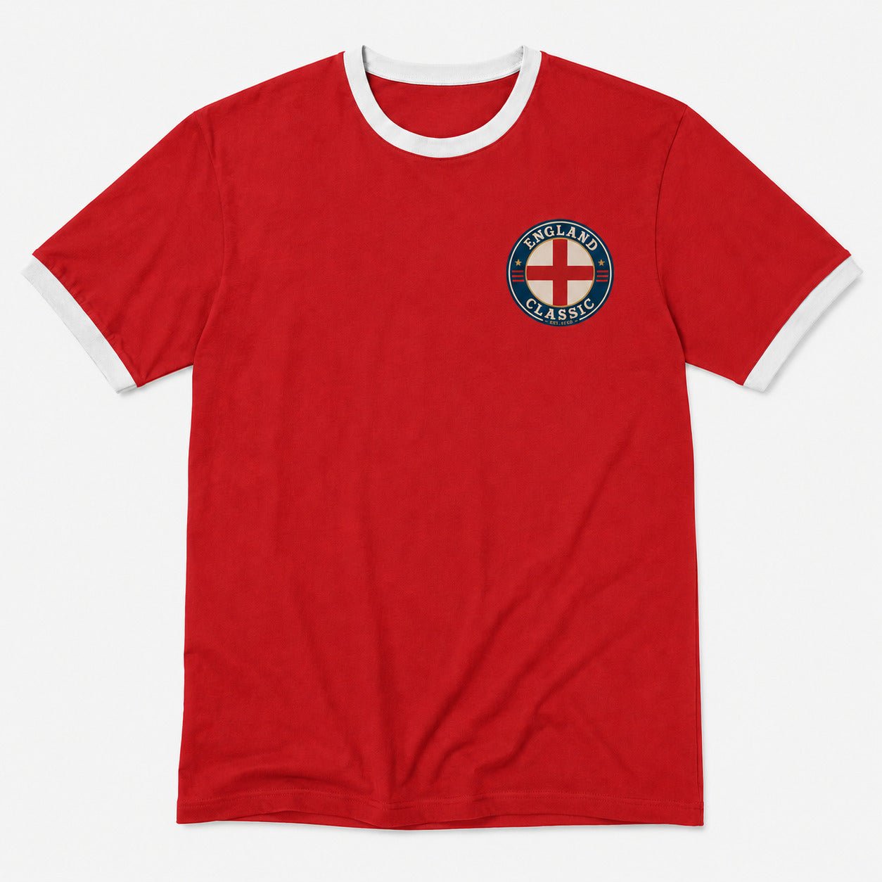 England Country Ringer T-Shirt – Unisex Retro Contrast Trim Tee