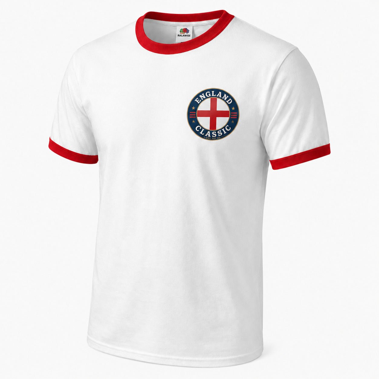 England Country Ringer T-Shirt – Unisex Retro Contrast Trim Tee