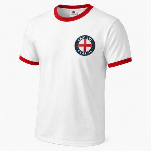 England Country Ringer T-Shirt – Unisex Retro Contrast Trim Tee