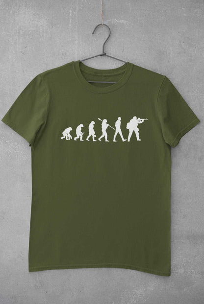 EVOLUTION OF AIRSOFT Funny Darwin Ape To Man Pew Pew Beebs Take Your Hits Gift T-Shirt