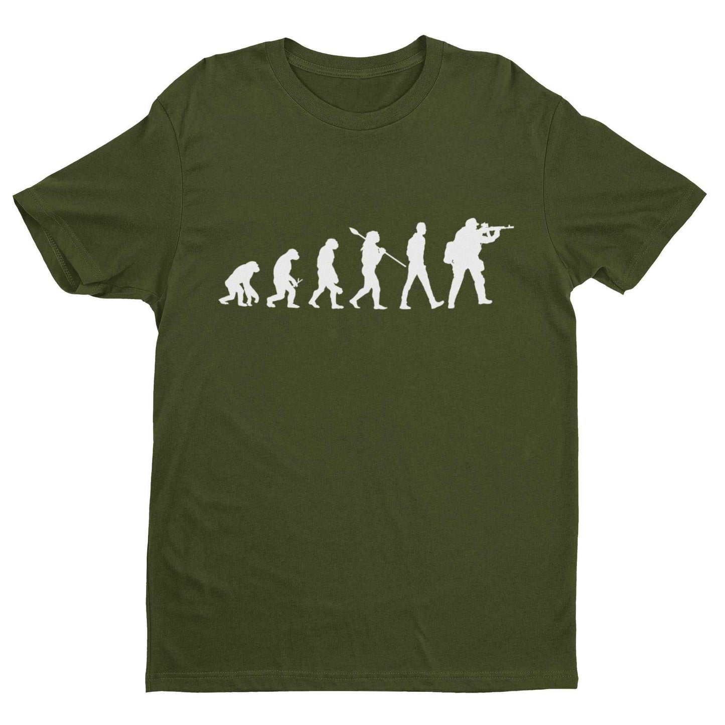 EVOLUTION OF AIRSOFT Funny Darwin Ape To Man Pew Pew Beebs Take Your Hits Gift T-Shirt