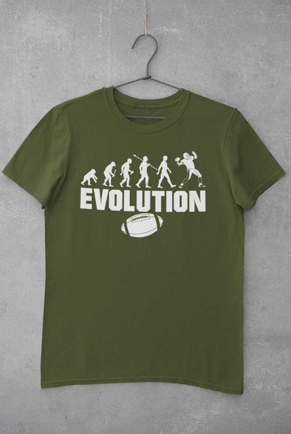 EVOLUTION OF AMERICAN FOOTBALL Funny T-Shirt Gridiron Fan Touchdown Gift T-Shirt