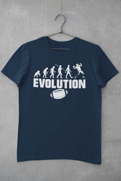 EVOLUTION OF AMERICAN FOOTBALL Funny T-Shirt Gridiron Fan Touchdown Gift T-Shirt