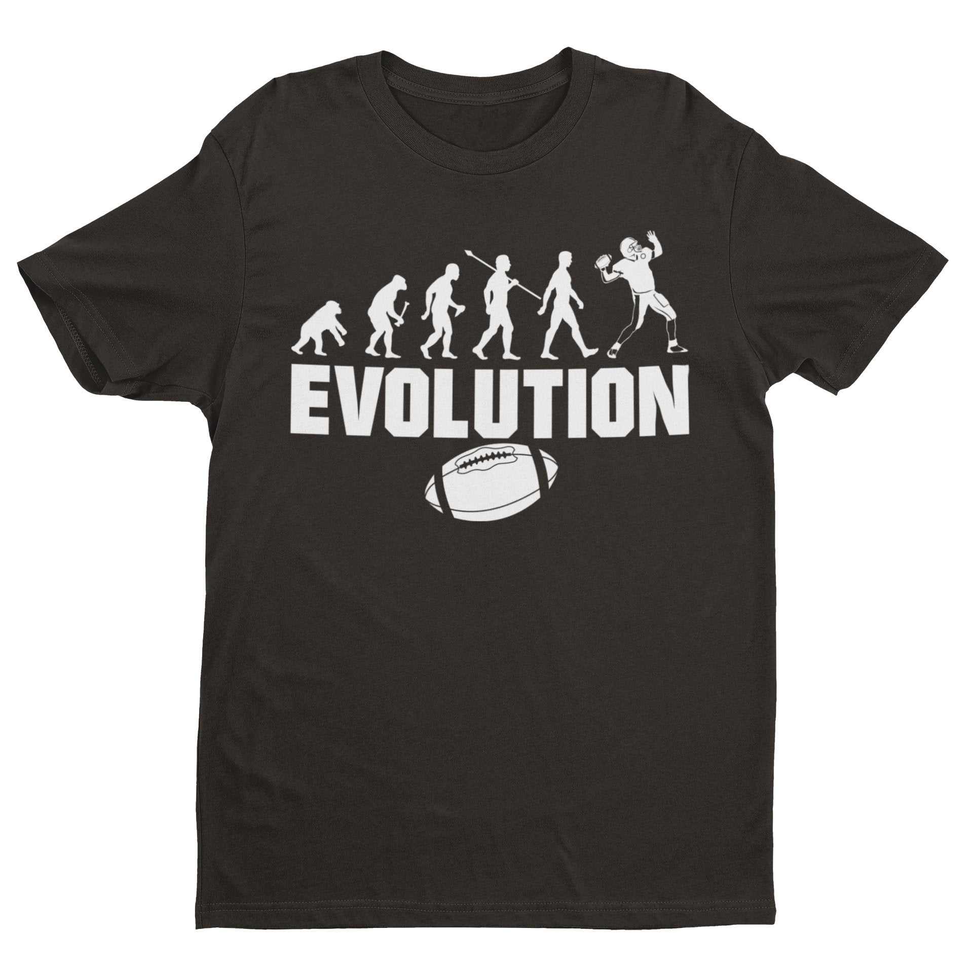 EVOLUTION OF AMERICAN FOOTBALL Funny T-Shirt Gridiron Fan Touchdown Gift T-Shirt