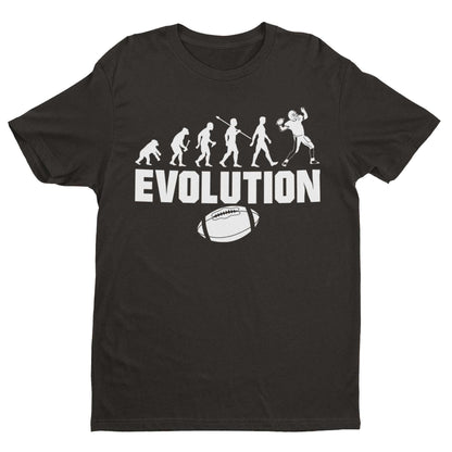 EVOLUTION OF AMERICAN FOOTBALL Funny T-Shirt Gridiron Fan Touchdown Gift T-Shirt
