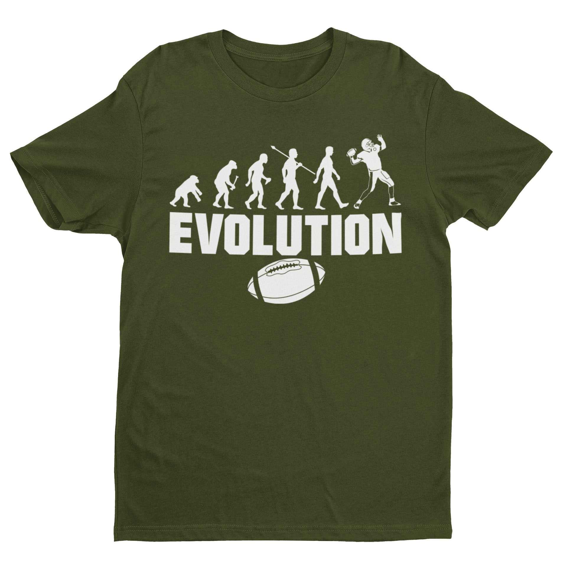 EVOLUTION OF AMERICAN FOOTBALL Funny T-Shirt Gridiron Fan Touchdown Gift T-Shirt