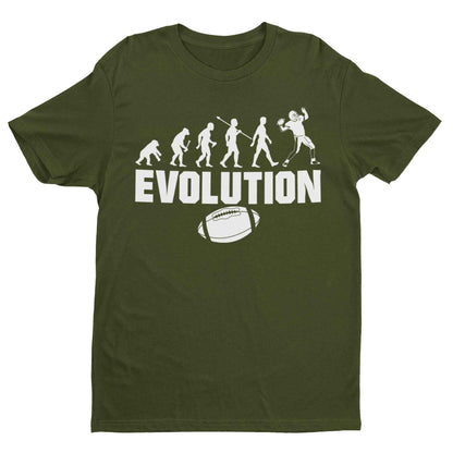 EVOLUTION OF AMERICAN FOOTBALL Funny T-Shirt Gridiron Fan Touchdown Gift T-Shirt