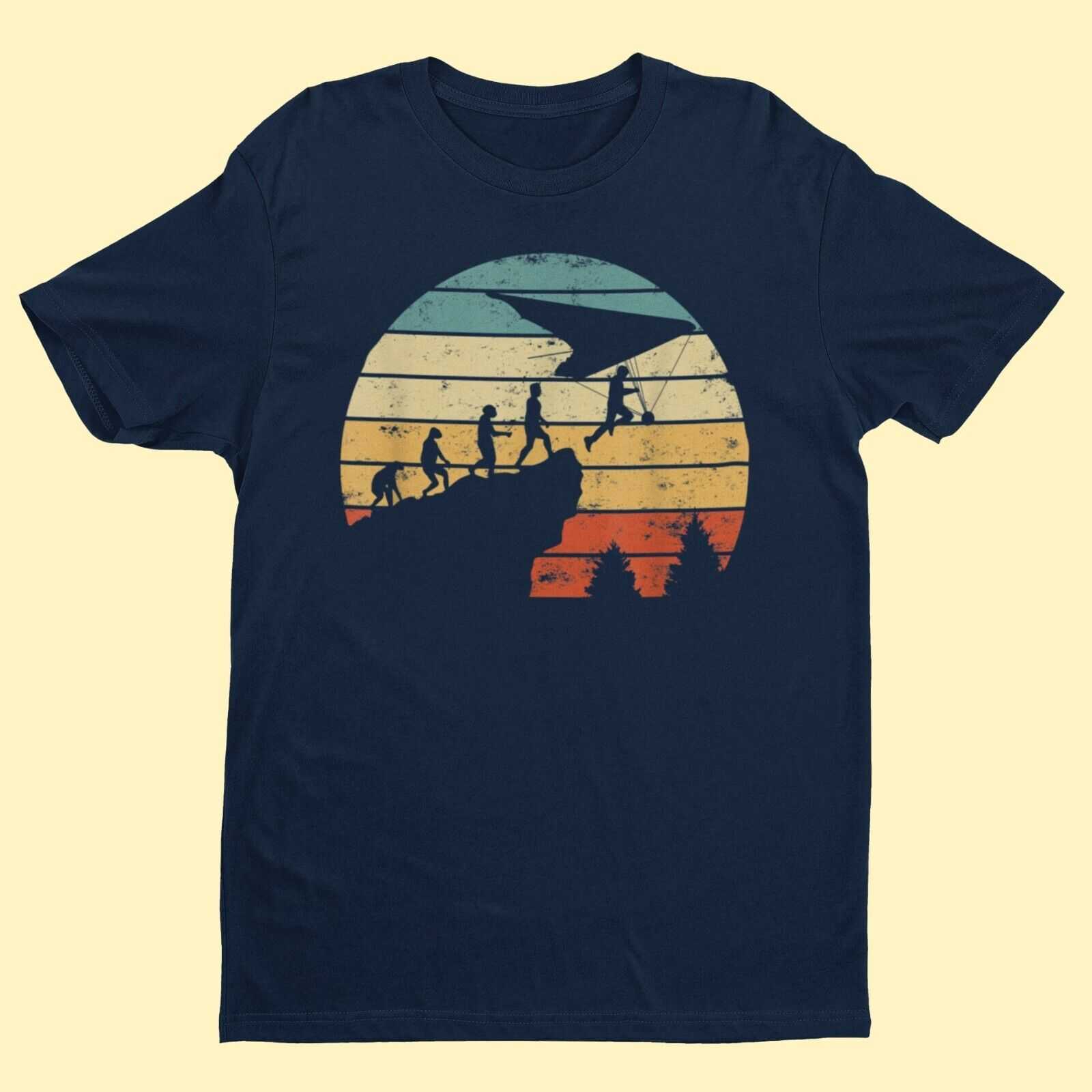 EVOLUTION OF HANG GLIDING Funny T-Shirt Ape To Man Darwin Glider Gift Pilot T-Shirt