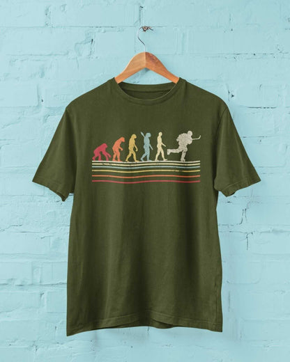 EVOLUTION OF ICE HOCKEY T-Shirt Ape To Man Darwin Design Puck Rink Funny Gift T-Shirt