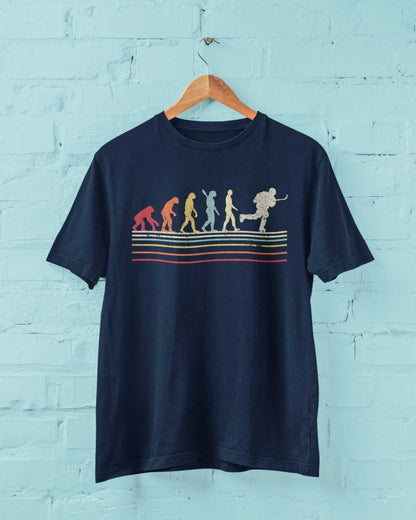 EVOLUTION OF ICE HOCKEY T-Shirt Ape To Man Darwin Design Puck Rink Funny Gift T-Shirt