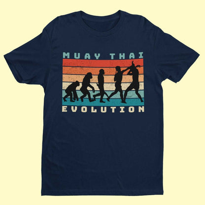 EVOLUTION OF MUAY THAI Funny T-Shirt Ape To Thai Boxing Combat Sport Fitness T-Shirt
