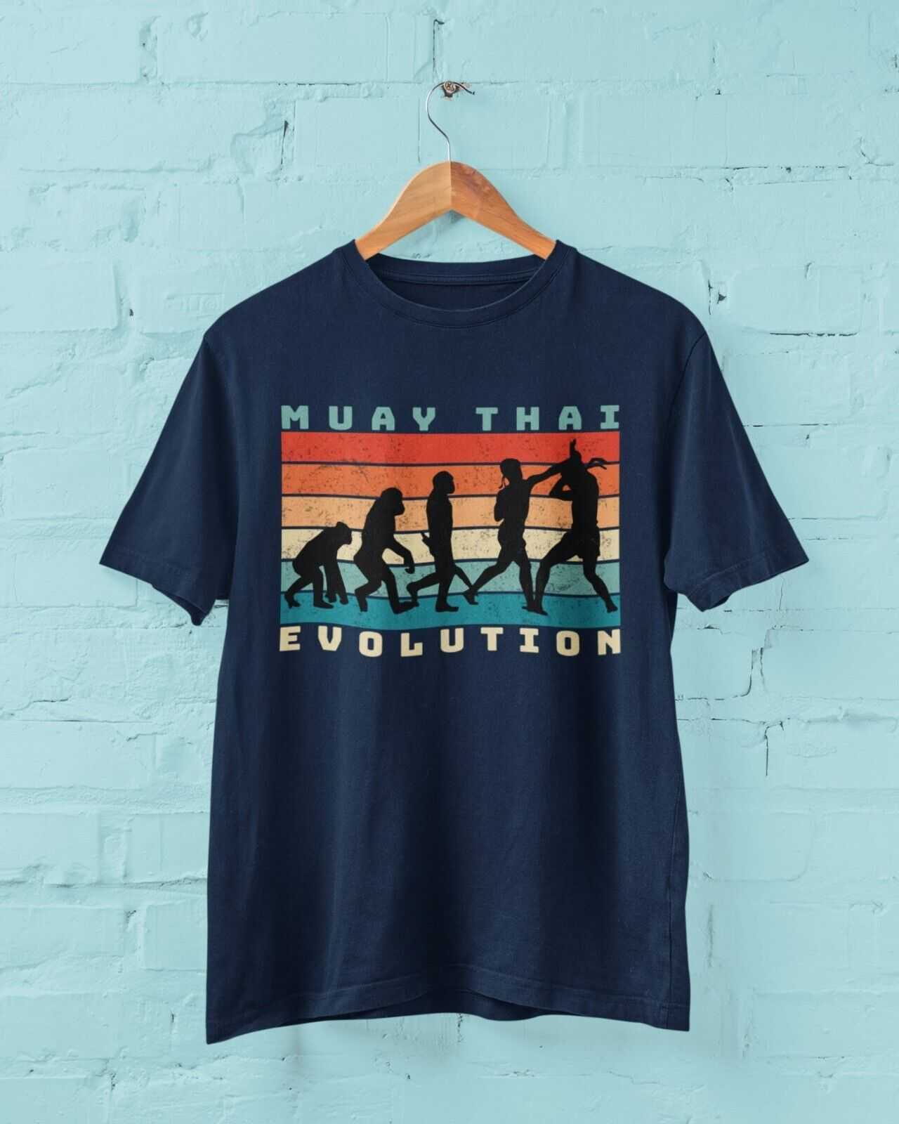 EVOLUTION OF MUAY THAI Funny T-Shirt Ape To Thai Boxing Combat Sport Fitness T-Shirt
