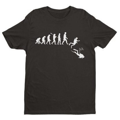 EVOLUTION OF SCUBA DIVING T-Shirt Gift For Diver Darwin Ape To Man Evo Design T-Shirt