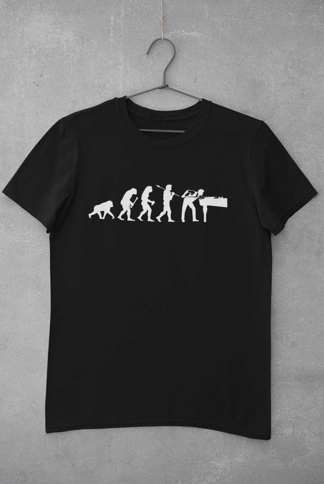 EVOLUTION OF SNOOKER T-Shirt Gift Pool Darwin Ape To Man Evo Design Funny T-Shirt