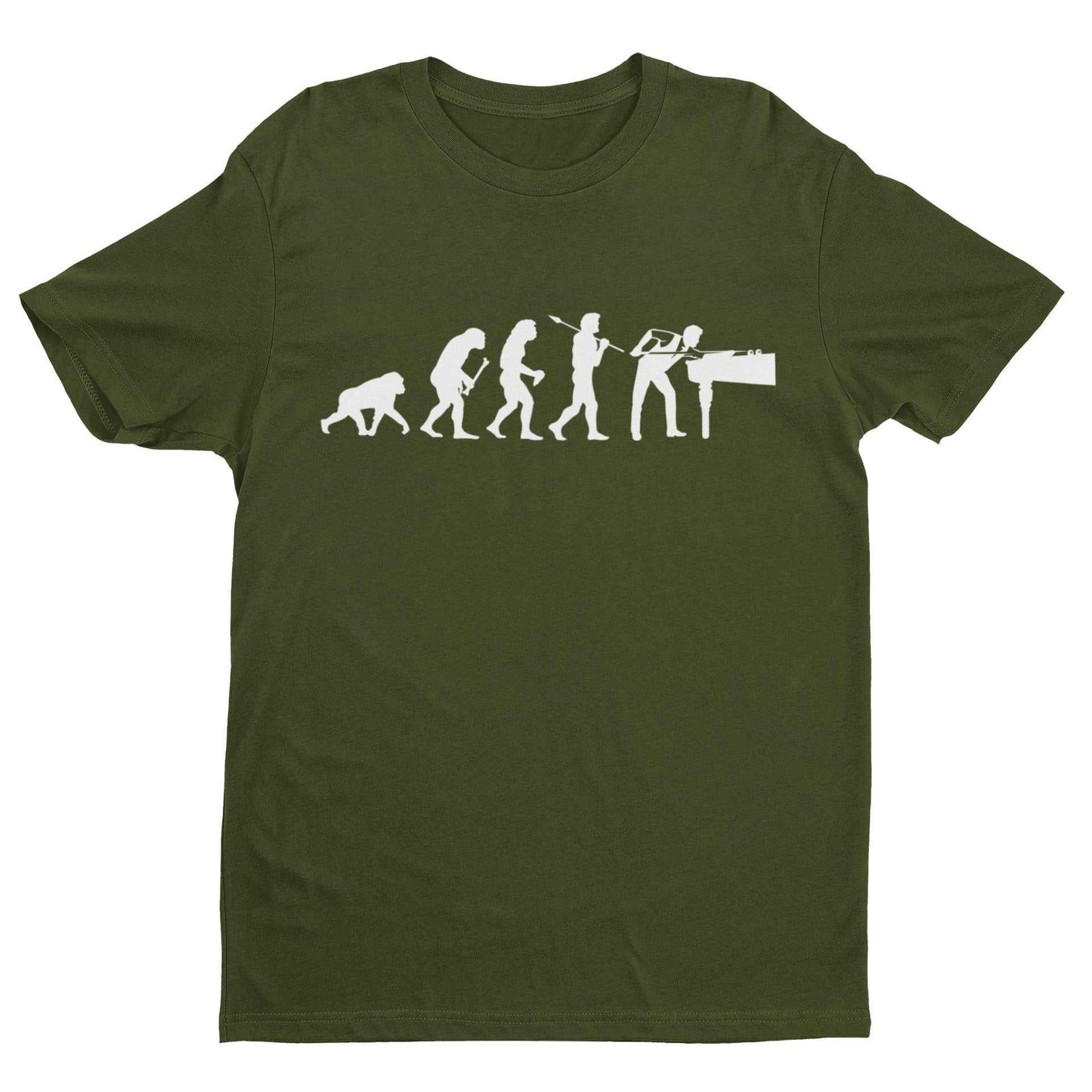 EVOLUTION OF SNOOKER T-Shirt Gift Pool Darwin Ape To Man Evo Design Funny T-Shirt