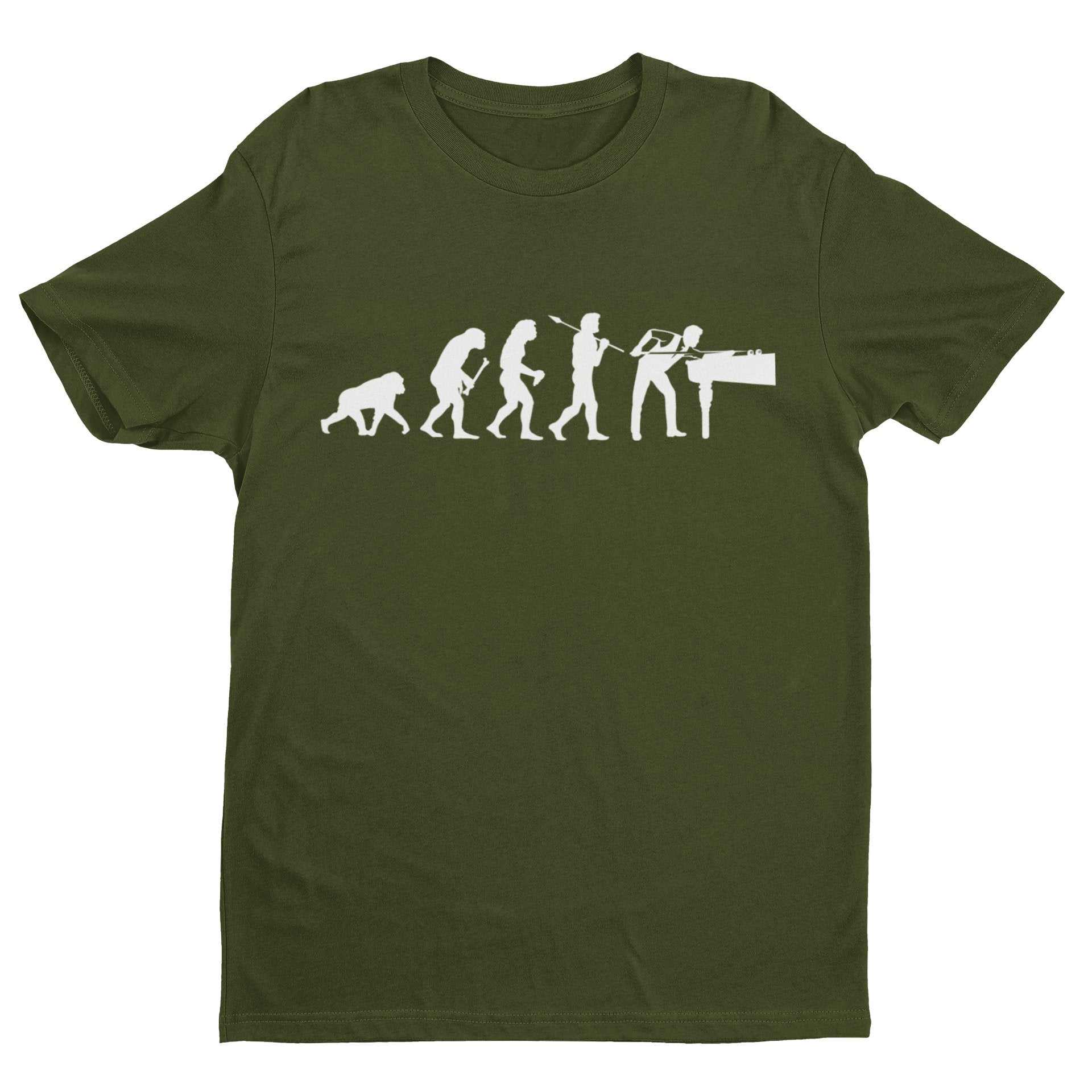 EVOLUTION OF SNOOKER T-Shirt Gift Pool Darwin Ape To Man Evo Design Funny T-Shirt