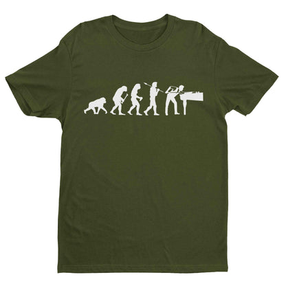 EVOLUTION OF SNOOKER T-Shirt Gift Pool Darwin Ape To Man Evo Design Funny T-Shirt