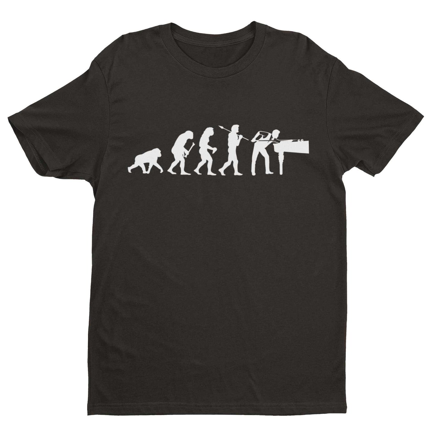 EVOLUTION OF SNOOKER T-Shirt Gift Pool Darwin Ape To Man Evo Design Funny T-Shirt
