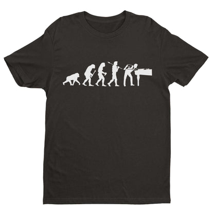 EVOLUTION OF SNOOKER T-Shirt Gift Pool Darwin Ape To Man Evo Design Funny T-Shirt