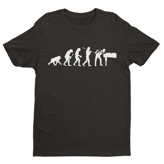 EVOLUTION OF SNOOKER T-Shirt Gift Pool Darwin Ape To Man Evo Design Funny T-Shirt