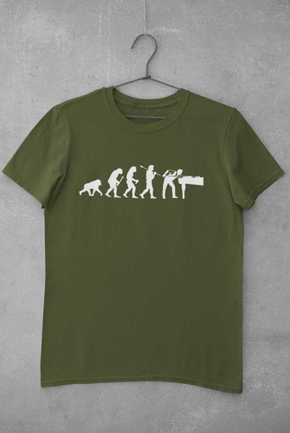 EVOLUTION OF SNOOKER T-Shirt Gift Pool Darwin Ape To Man Evo Design Funny T-Shirt