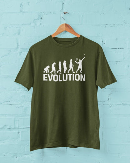 EVOLUTION OF TENNIS T-Shirt Funny Darwin Ape To Man To Wimbeldon Star Gift T-Shirt