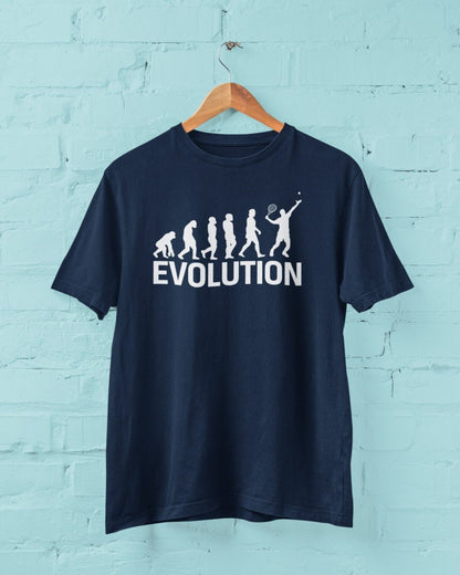 EVOLUTION OF TENNIS T-Shirt Funny Darwin Ape To Man To Wimbeldon Star Gift T-Shirt