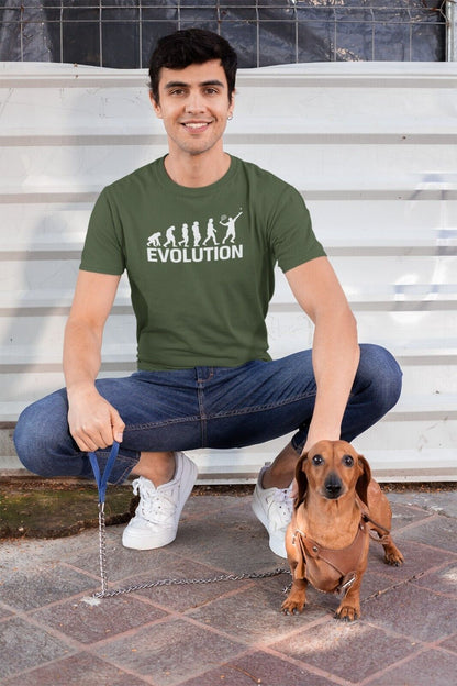 EVOLUTION OF TENNIS T-Shirt Funny Darwin Ape To Man To Wimbeldon Star Gift T-Shirt