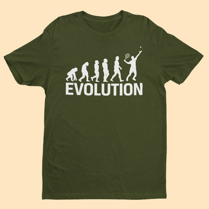 EVOLUTION OF TENNIS T-Shirt Funny Darwin Ape To Man To Wimbeldon Star Gift T-Shirt