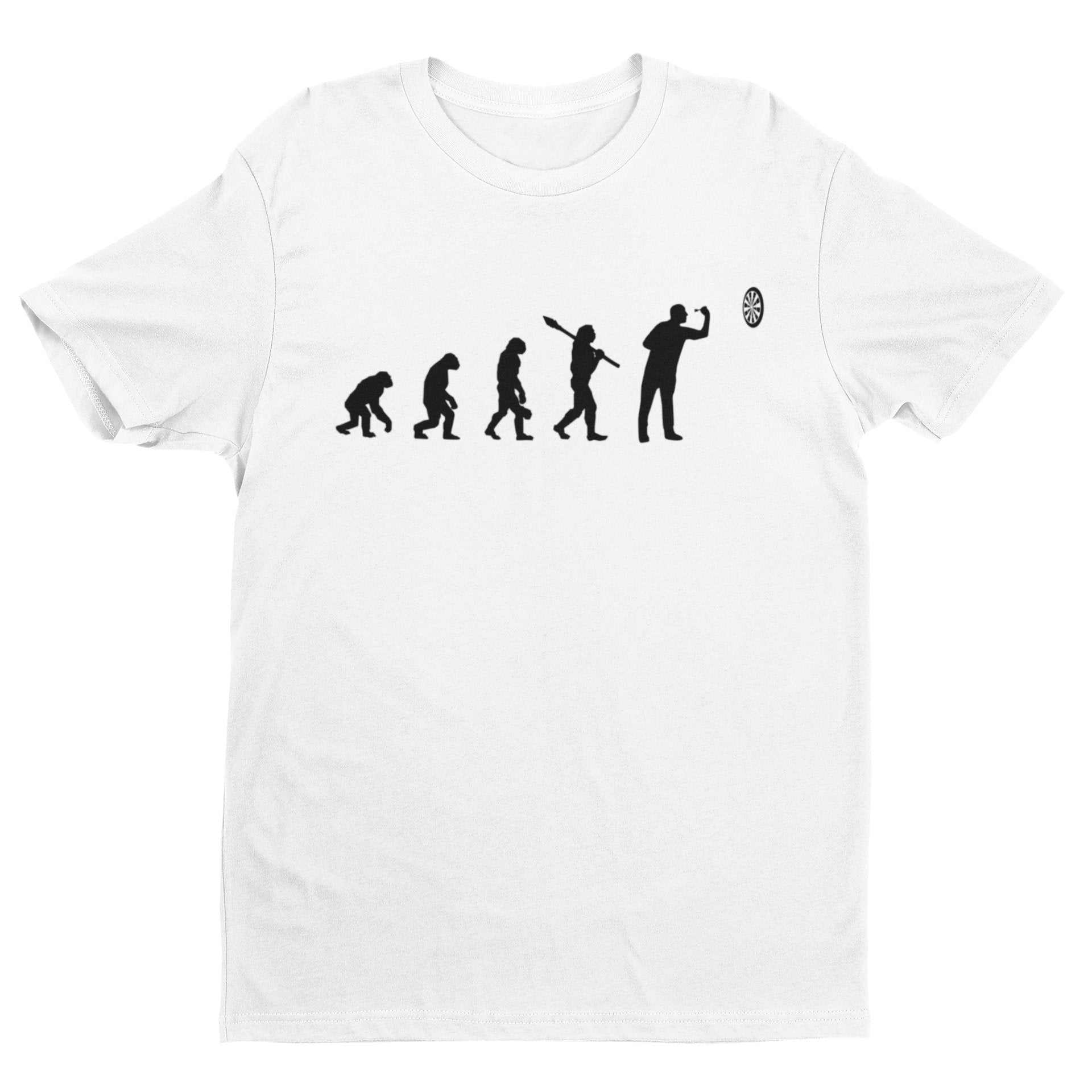 EVOLUTION OF THE DARTS PLAYER Funny T-Shirt Man To Oche Gift Darts Team Dad T-Shirt