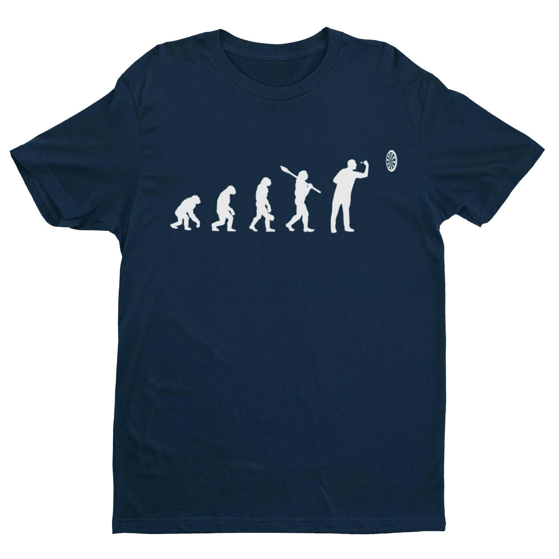 EVOLUTION OF THE DARTS PLAYER Funny T-Shirt Man To Oche Gift Darts Team Dad T-Shirt