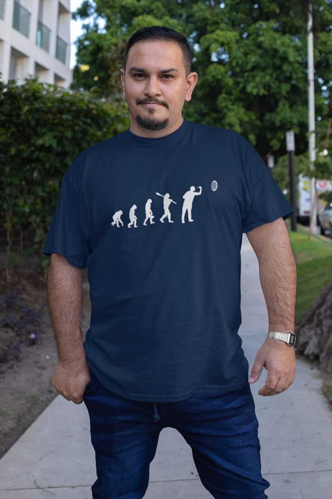 EVOLUTION OF THE DARTS PLAYER Funny T-Shirt Man To Oche Gift Darts Team Dad T-Shirt