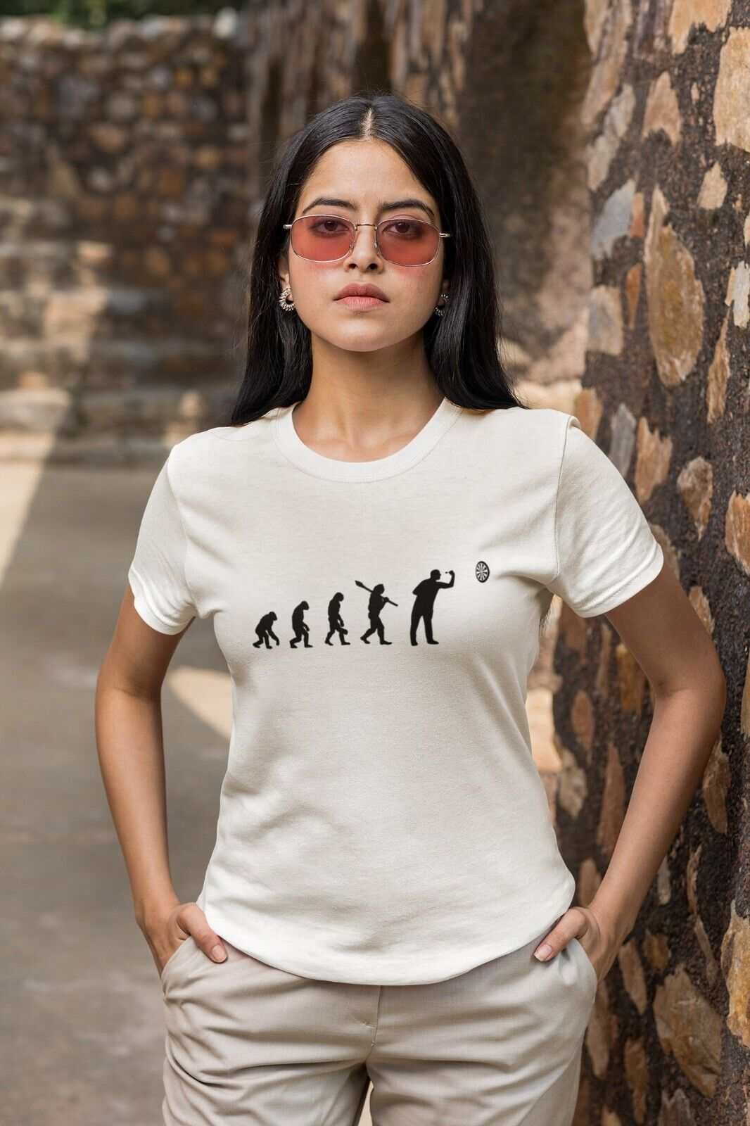 EVOLUTION OF THE DARTS PLAYER Funny T-Shirt Man To Oche Gift Darts Team Dad T-Shirt