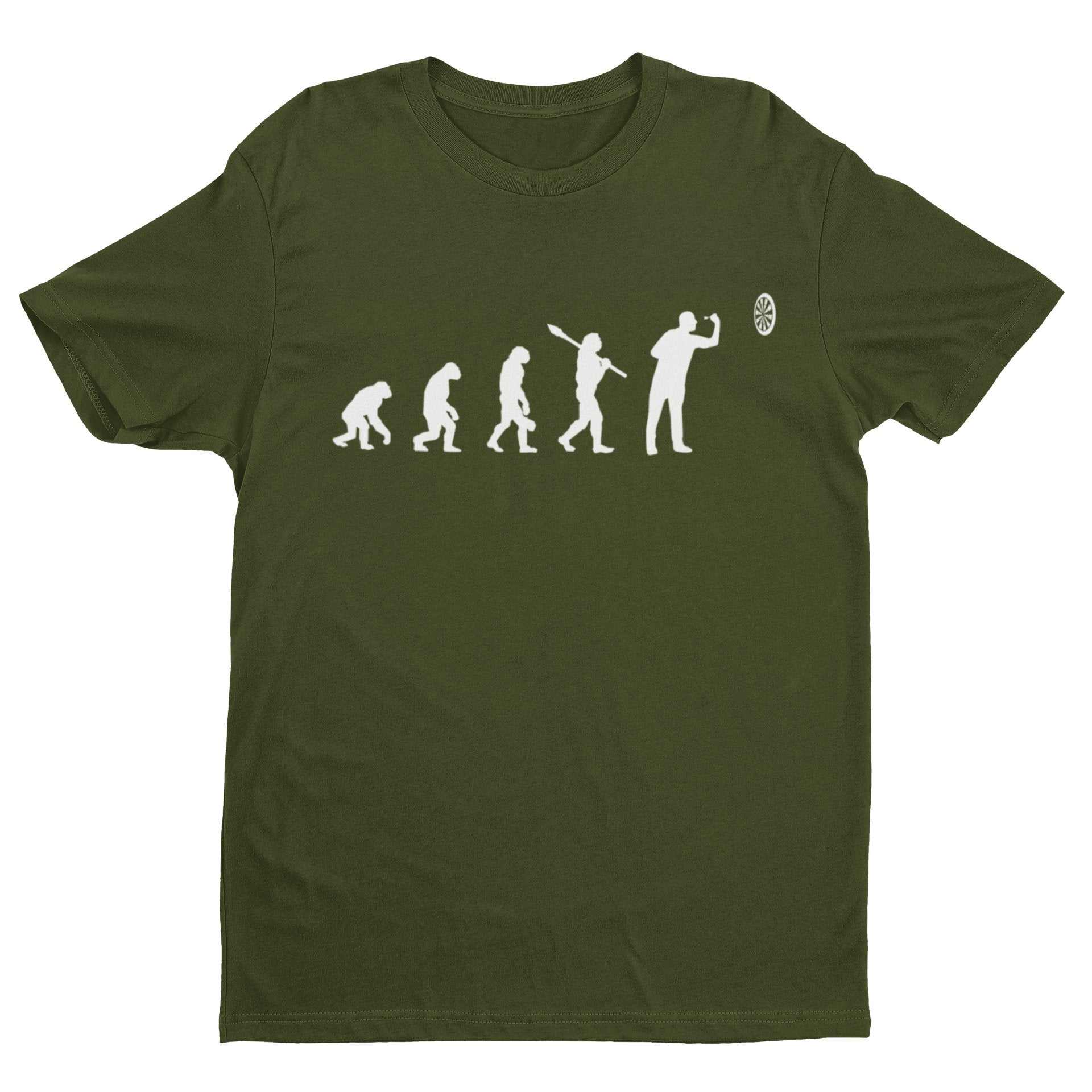 EVOLUTION OF THE DARTS PLAYER Funny T-Shirt Man To Oche Gift Darts Team Dad T-Shirt