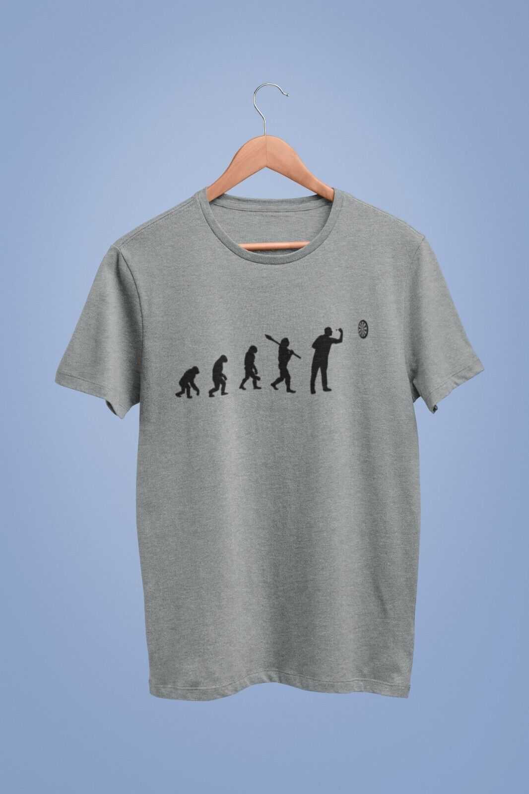 EVOLUTION OF THE DARTS PLAYER Funny T-Shirt Man To Oche Gift Darts Team Dad T-Shirt