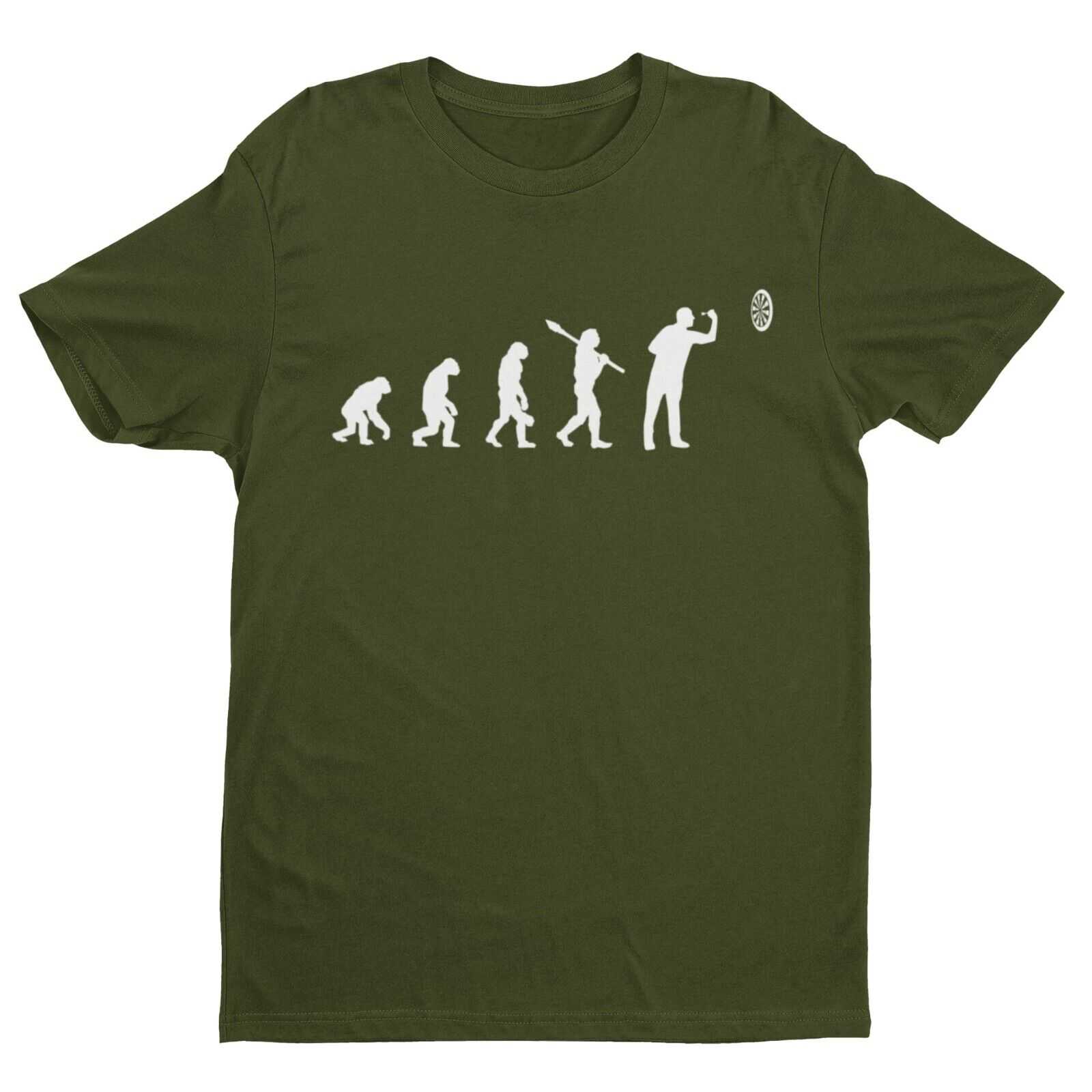 EVOLUTION OF THE DARTS PLAYER Funny T-Shirt Man To Oche Gift Darts Team Dad T-Shirt