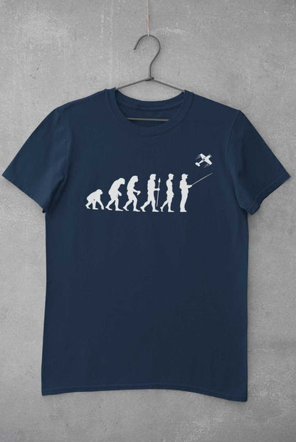 EVOLUTION TO RC PLANE Funny Darwin Ape To Radio Controlled Plane Enthusiast Gift T-Shirt