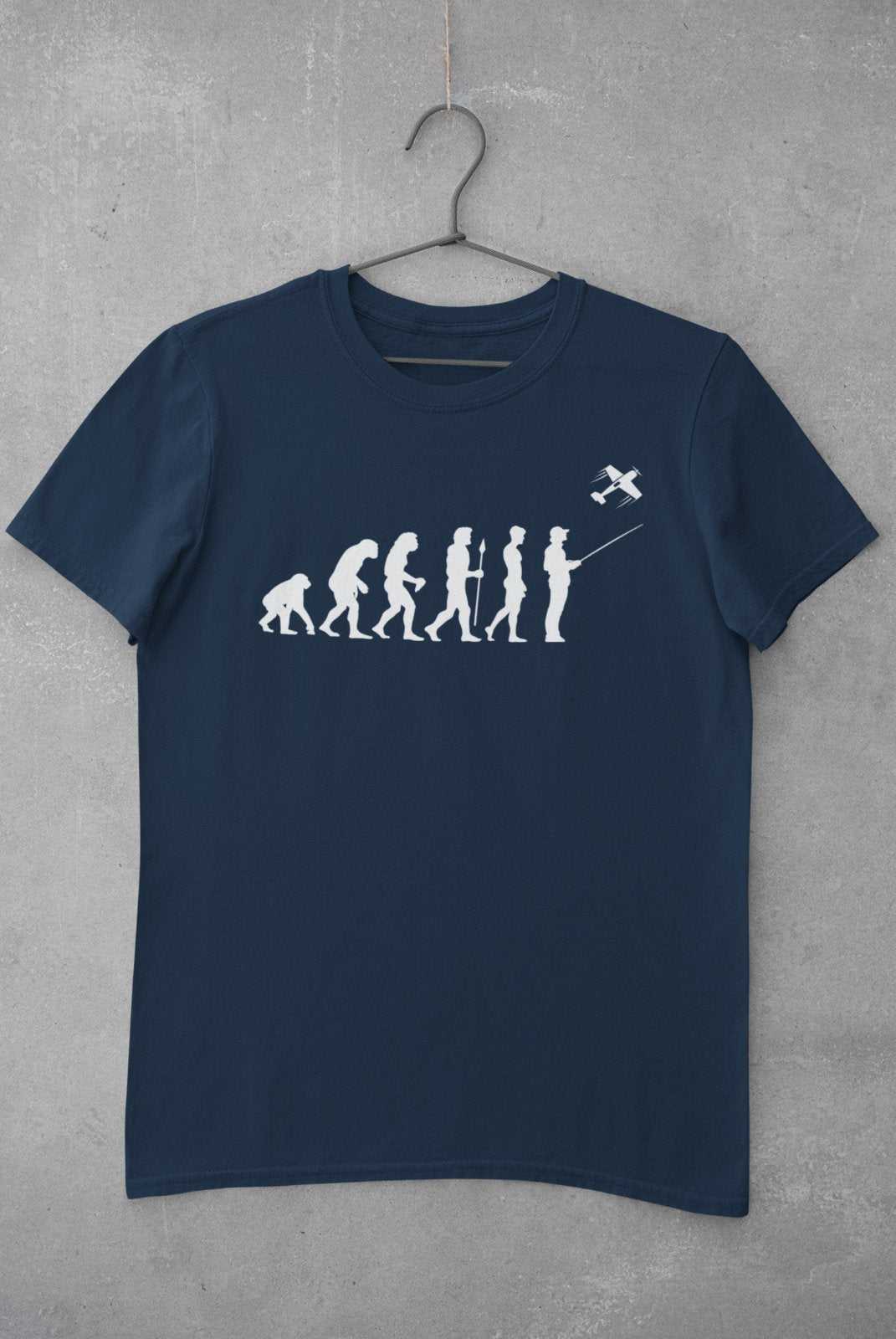EVOLUTION TO RC PLANE Funny Darwin Ape To Radio Controlled Plane Enthusiast Gift T-Shirt