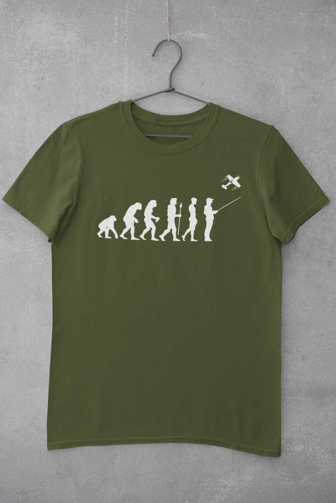 EVOLUTION TO RC PLANE Funny Darwin Ape To Radio Controlled Plane Enthusiast Gift T-Shirt