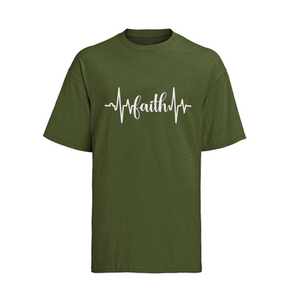 Faith Heartbeat Christian T-Shirt Inspirational Gift for Believers Witness T-Shirt