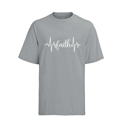 Faith Heartbeat Christian T-Shirt Inspirational Gift for Believers Witness T-Shirt