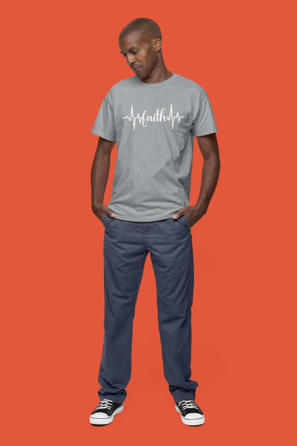 Faith Heartbeat Christian T-Shirt Inspirational Gift for Believers Witness T-Shirt