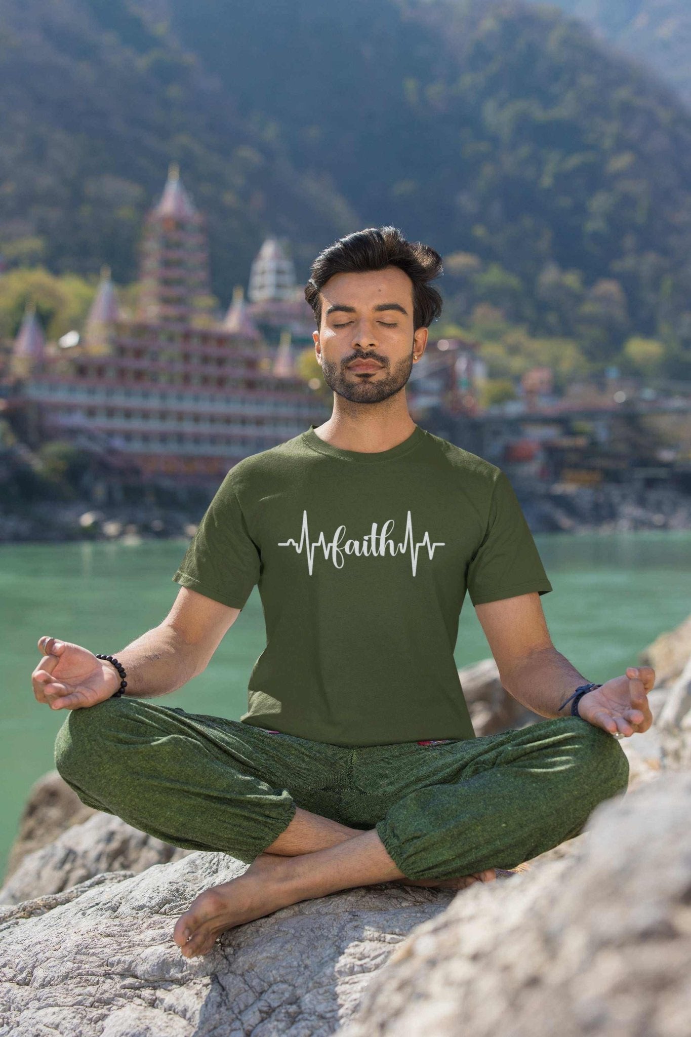 Faith Heartbeat Christian T-Shirt Inspirational Gift for Believers Witness T-Shirt