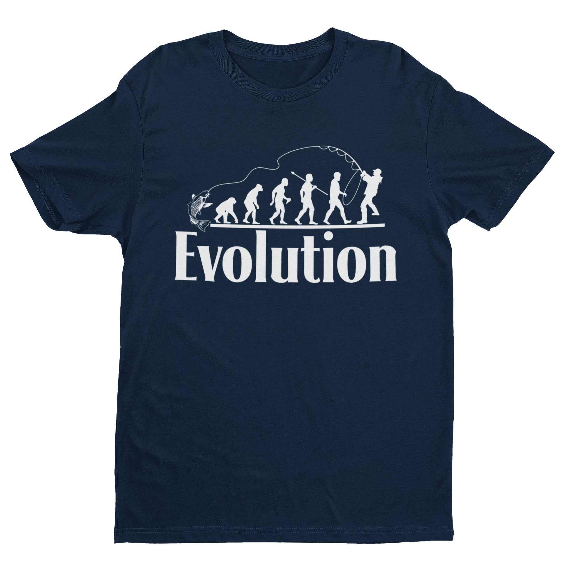 Fishing T-Shirt The Evolution of Fly Fishing Darwin Ape To Angler Dad Gift T-Shirt