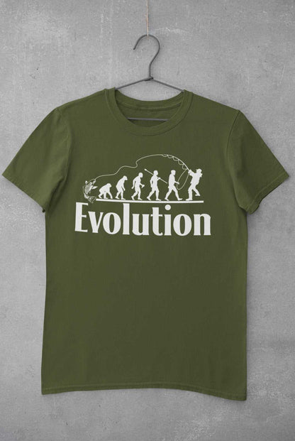 Fishing T-Shirt The Evolution of Fly Fishing Darwin Ape To Angler Dad Gift T-Shirt